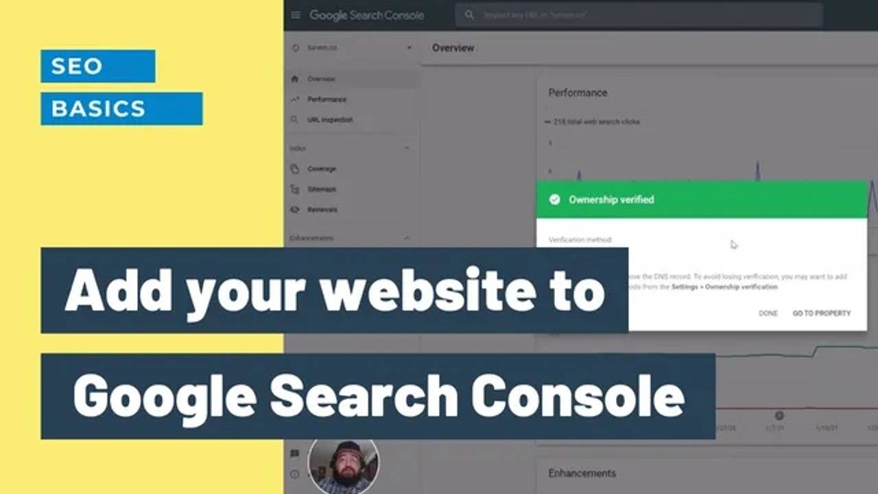 Graphic that reads "add your website to Google Search Console".