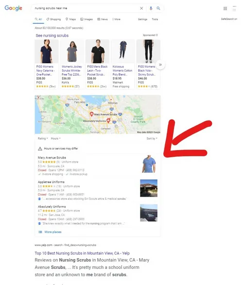 Screenshot of Google The Local Marketer's search engine results page.