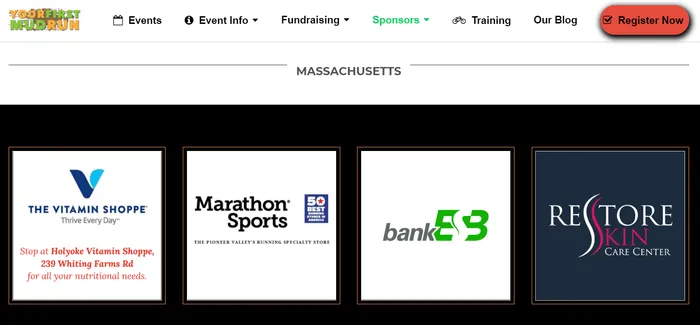 What is local marketing? An example is this screenshot of event sponsors for marketing a local event.