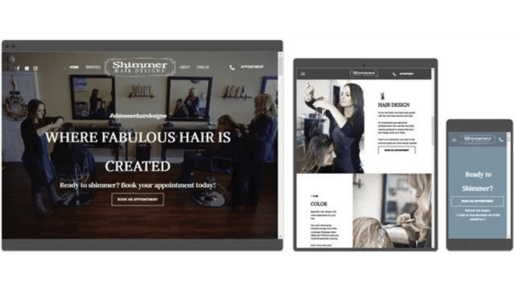 shimmerhair The Local Marketer Shimmer Hair Designs on multiple devices