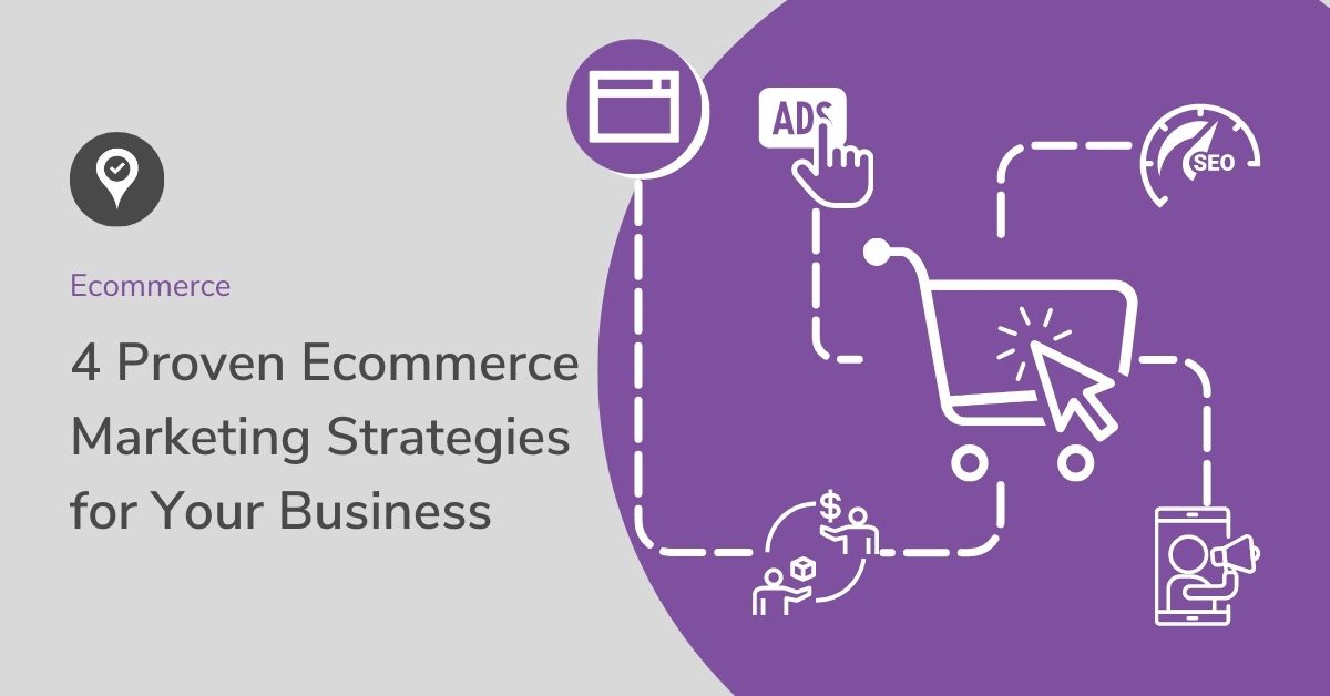 Graphic that reads ecommerce strategies.