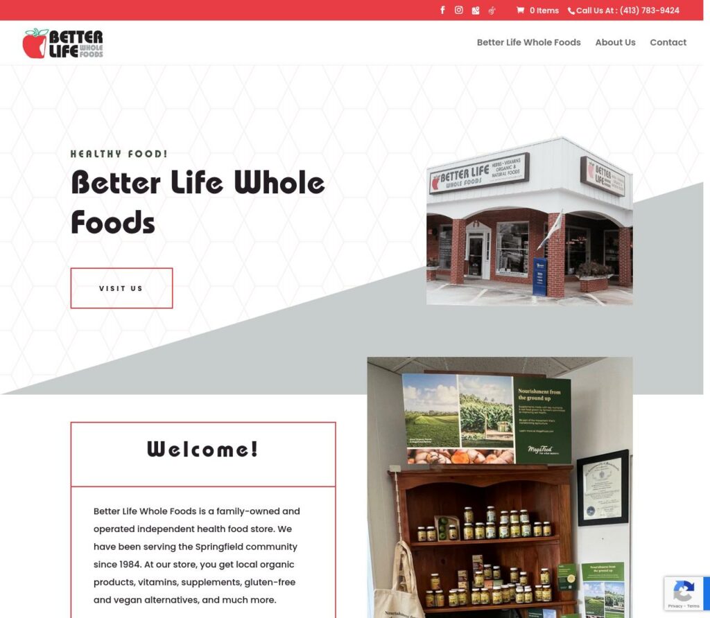 Screenshot of Better Life Whole Foods