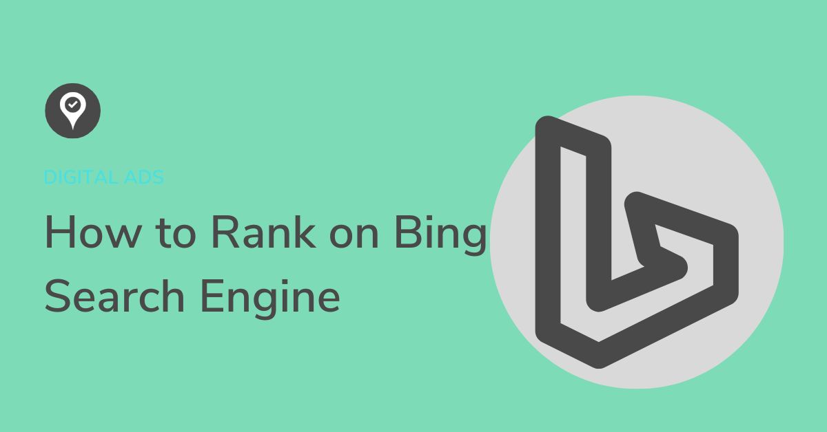 Graphic that reads how to rank on bing search engine