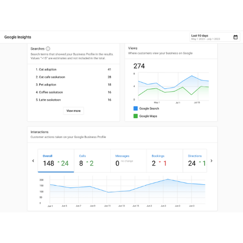 Screenshot of google insights